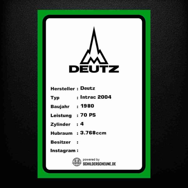 Deutz Präsentationsschild